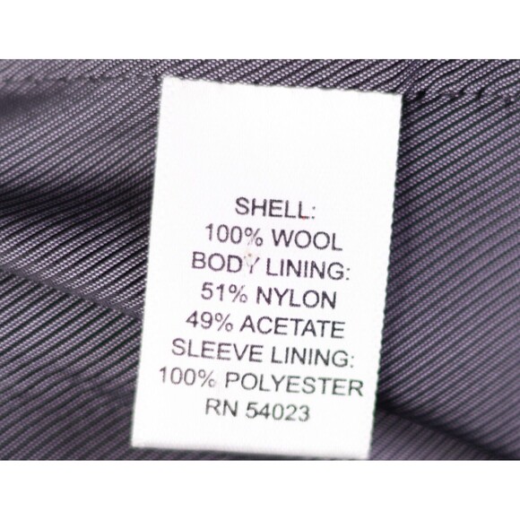 Men's Banana Republic Blazer Gray Striped Modern Slim Fit Jacket Size 38r Wool - Picture 12 of 12